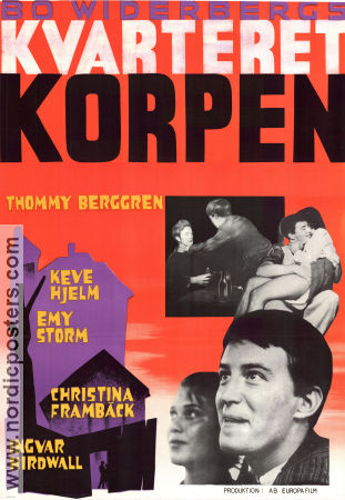 Kvarteret Korpen 1963 poster Thommy Berggren Keve Hjelm Emy Storm Christina Frambäck Ingvar Hirdwall Bo Widerberg