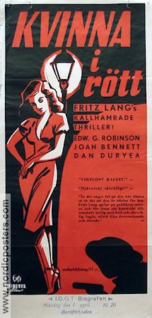 Kvinna i rött 1945 poster Edward G Robinson Fritz Lang