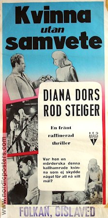 Kvinna utan samvete 1958 poster Diana Dors Rod Steiger