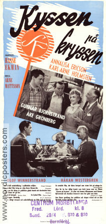 Kyssen på kryssen 1950 poster Annalisa Ericson Gunnar Björnstrand Karl-Arne Holmsten Arne Mattsson Resor