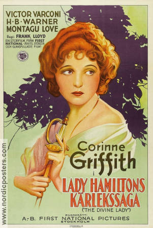 Lady Hamiltons kärlekssaga 1928 poster Corrine Griffith Frank Lloyd