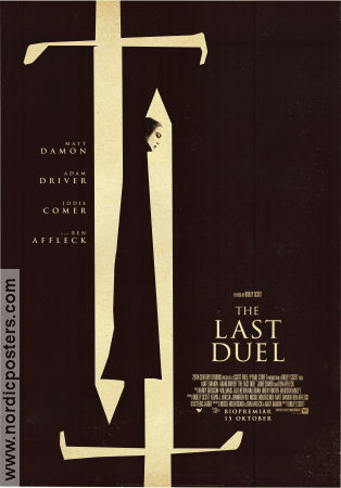 The Last Duel 2021 poster Matt Damon Adam Driver Jodie Comer Ben Affleck Ridley Scott