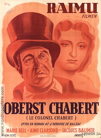Le colonel Chabert 1943 poster Raimu Text: Honoré de Balzac