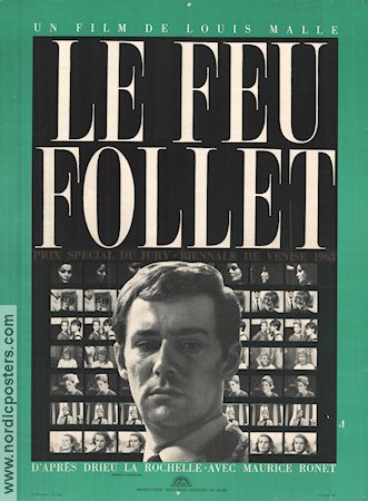 Le feu follet 1963 poster Maurice Ronet Louis Malle
