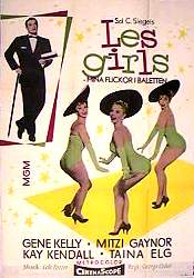 Les Girls 1957 poster Gene Kelly Mitzi Gaynor Musikaler
