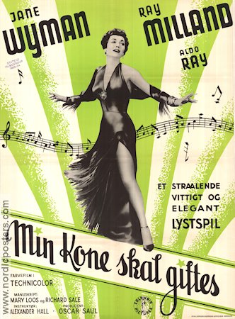 Let´s Do It Again 1953 poster Jane Wyman Ray Milland Aldo Ray Alexander Hall Musikaler