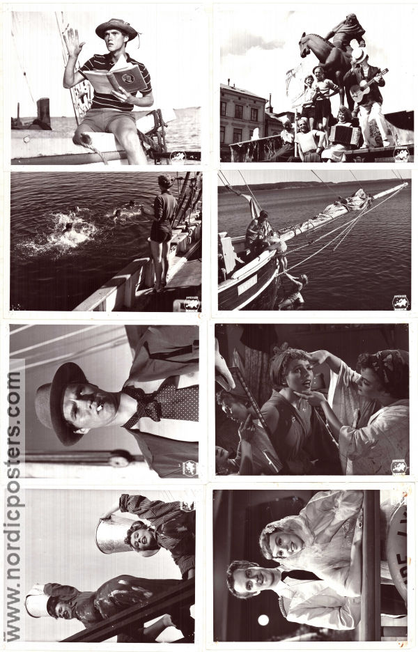 Leva på hoppet 1951 filmfotos Meg Westergren Ingrid Thulin Gunvor Pontén Per Oscarsson Göran Gentele Skepp och båtar