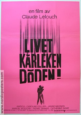 Livet kärleken döden 1969 poster Amidou Claude Lelouch