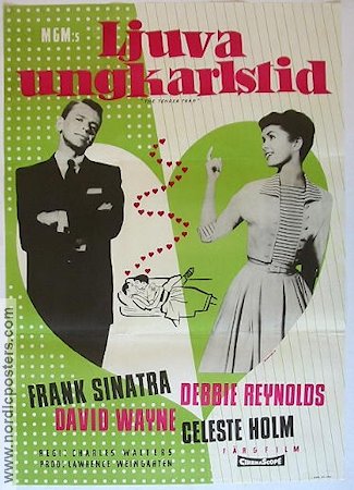Ljuva ungkarlstid 1956 poster Frank Sinatra Debbie Reynolds