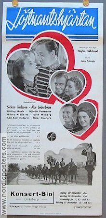 Löjtnantshjärtan 1942 poster Sickan Carlsson Åke Söderblom