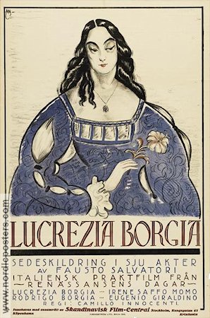 Lucrezia Borgia 1920 poster Fausto Salvatori Irene Saffo Momo