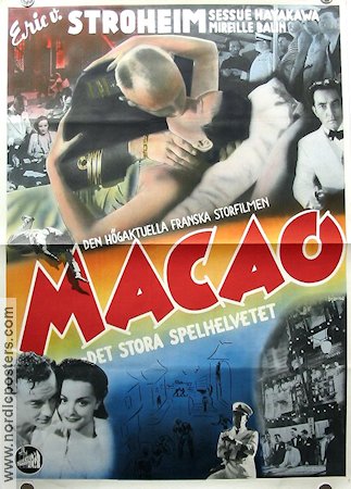 Macao 1942 poster Erich von Stroheim Sessue Hayakawa Asien Gambling