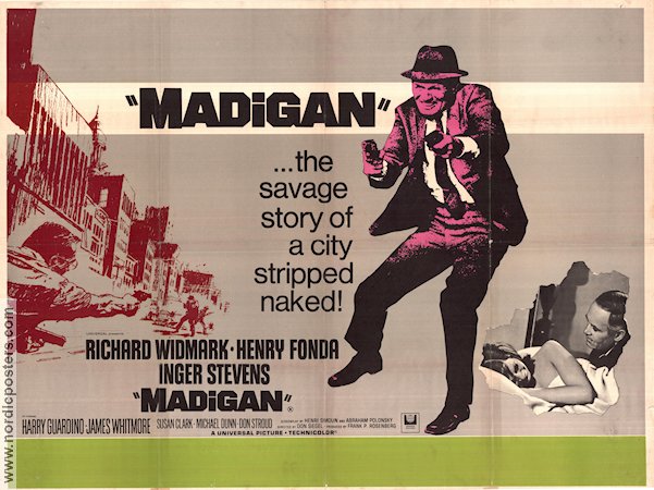 Madigan 1968 poster Richard Widmark Henry Fonda Inger Stevens