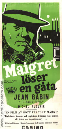 Maigret löser en gåta 1959 poster Jean Gabin