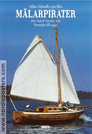 Mälarpirater 1987 poster Björn Gustafson Peter Stormare Allan Edwall Skepp och båtar