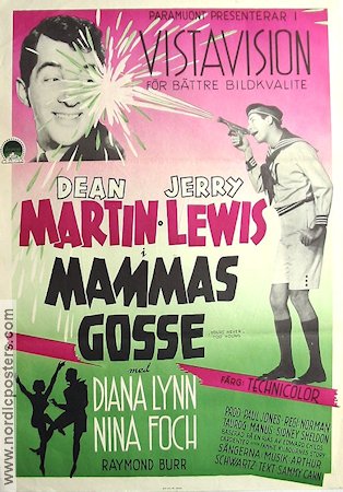 Mammas gosse 1955 poster Dean Martin Jerry Lewis Diana Lynn Norman Taurog Musikaler