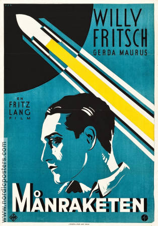 Månraketen 1929 poster Willy Fritsch Gerda Maurus Fritz Lang Rymdskepp