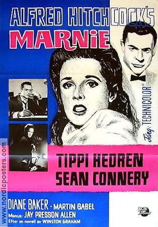 Marnie 1964 poster Tippi Hedren Sean Connery Alfred Hitchcock