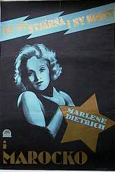 Marocko 1931 poster Marlene Dietrich