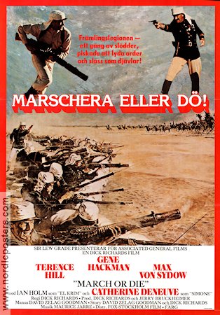 Marschera eller dö 1977 poster Terence Hill Gene Hackman Max von Sydow Dick Richards