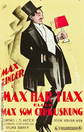 Max har flax 1924 poster Max Linder Vilma Banky