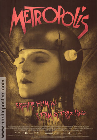 Metropolis 1927 poster Brigitte Helm Alfred Abel Gustav Fröhlich Fritz Lang Robotar