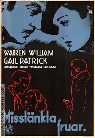 Misstänkta fruar 1938 poster Warren William Gail Patrick
