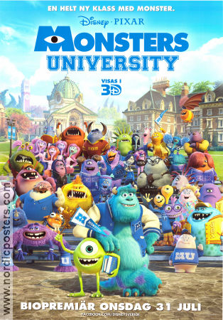 Monsters University 2013 poster Dan Scanlon Filmbolag: Pixar Animerat Skola