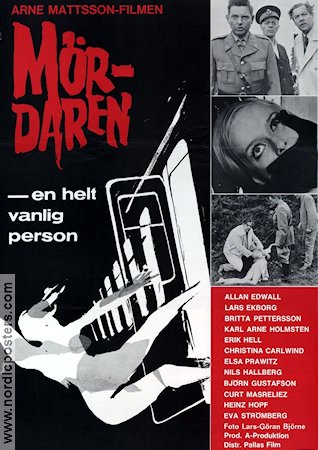 Mördaren 1967 poster Lars Ekborg Arne Mattsson