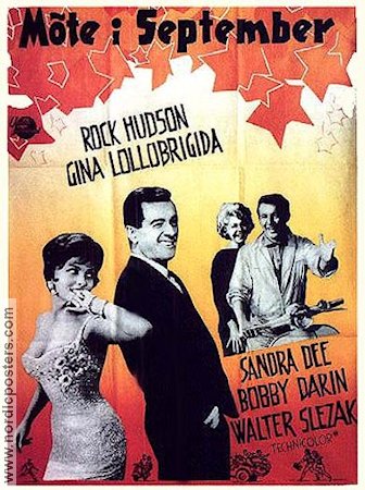 Möte i september 1961 poster Rock Hudson Gina Lollobrigida Sandra Dee Bobby Darin
