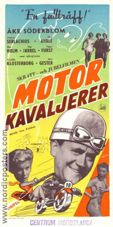 Motorkavaljerer 1950 poster Åke Söderblom Viveca Serlachius Rut Holm Stig Järrel Carl-Gustaf Lindstedt Elof Ahrle Motorcyklar