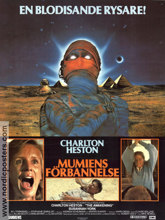 Mumiens förbannelse 1980 poster Charlton Heston Susannah York Jill Townsend Mike Newell