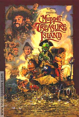 Muppet Treasure Island 1996 poster The Muppets Mupparna Tim Curry Kermit the Frog Jim Henson Från TV