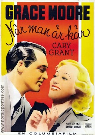 När man är kär 1937 poster Grace Moore Cary Grant