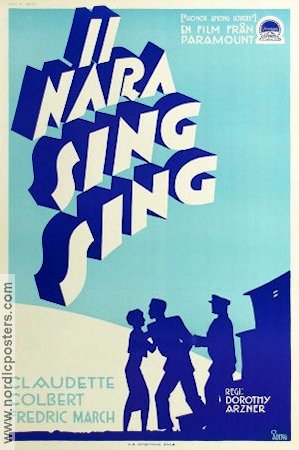 Nära Sing-Sing 1931 poster Claudette Colbert Fredric March