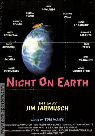 Night On Earth 1991 poster Gena Rowlands Tom Waits Jim Jarmusch