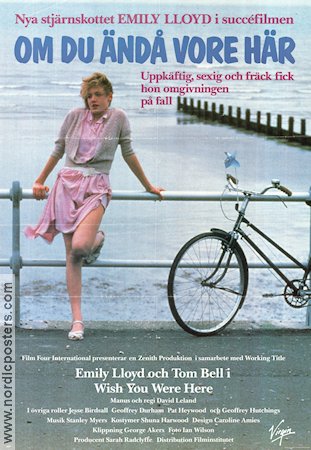 Om du ändå vore här 1987 poster Emily Lloyd Trudi Cavanagh Clare Clifford David Leland Strand Cyklar
