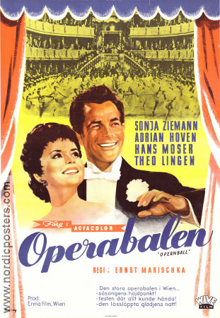 Operabalen 1956 poster Johannes Heesters Hertha Feiler Josef Meinrad Ernst Marischka Filmen från: Austria