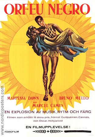 Orfeu Negro 1959 poster Breno Mello Marpessa Dawn Lourdes de Oliveira Marcel Camus Musikaler