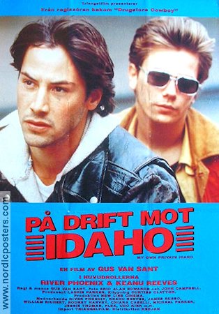 På drift mot Idaho 1991 poster River Phoenix Keanu Reeves Gus Van Sant