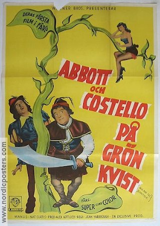 På grön kvist 1953 poster Abbott and Costello