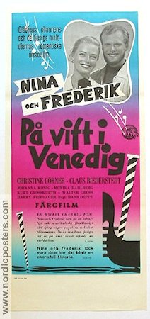 På vift i Venedig 1960 poster Nina och Frederik Danmark