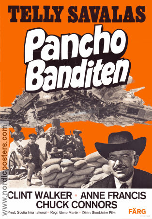 Pancho banditen 1972 poster Telly Savalas Clint Walker Chuck Connors Eugenio Martin