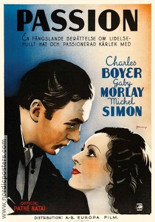 Passion 1934 poster Charles Boyer Gaby Morlay