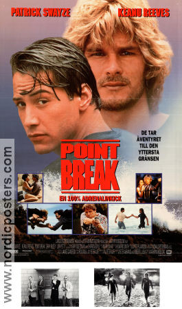 Point Break 1991 poster Patrick Swayze Keanu Reeves Gary Busey Kathryn Bigelow Fallskärm Poliser