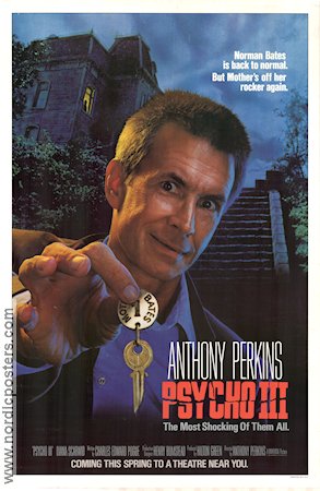 Psycho 3 1985 poster Diana Scarmid Jeff Fahey Anthony Perkins
