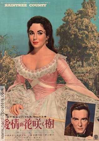 Raintree County 1957 poster Elizabeth Taylor Montgomery Clift Edward Dmytryk