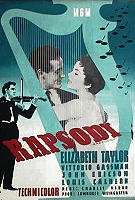 Rapsodi 1950 poster Elizabeth Taylor Vittorio Gassman Instrument