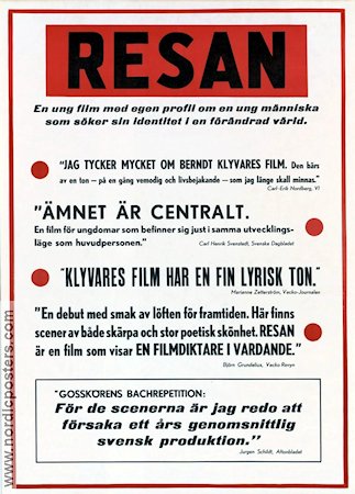 Resan 1967 poster Berndt Klyvare