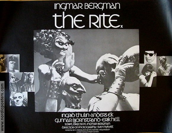 Riten 1978 poster Ingrid Thulin Anders Ek Ingmar Bergman Konstaffischer